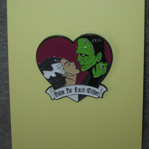 Frankenstein Made For Each Other Metal Enamel Pin 251032A2 - Picture 5 of 7
